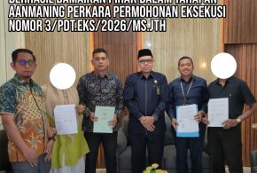 Ketua MS Jantho berhasil melaksanakan eksekusi secara sukarela pada tahap aanmaning